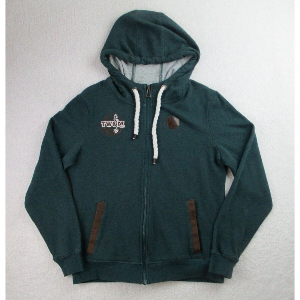 Cinch French Terry Hoodie Womens L Green Long Sleeve Sweatshirt Full Zip Outdoor